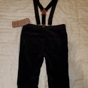 Black Corduroy Suspenders